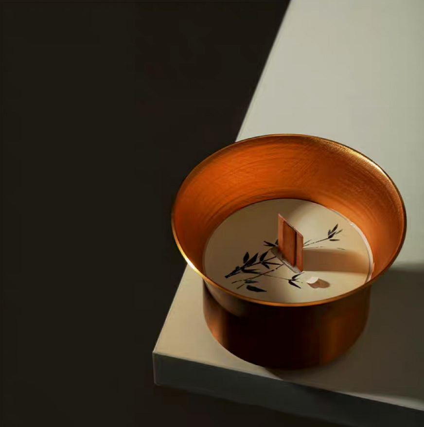 Lotus- 《TINGCHAN》 Copper Bell Aromatherapy candles-浮生與蓮